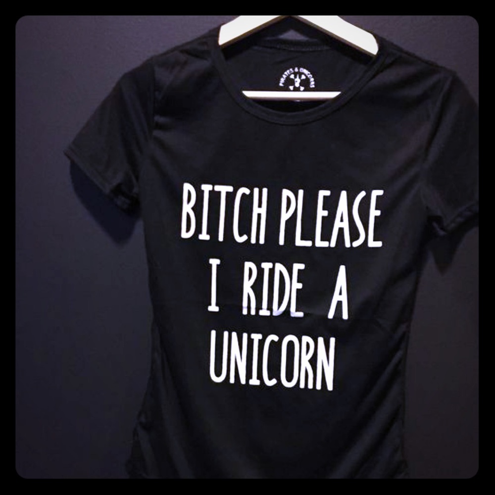 I Ride A Unicorn BITCH 🦄 Women’s Small Shirt NEW